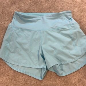 LULULEMON Speed up shorts 4 in. Cyan blue